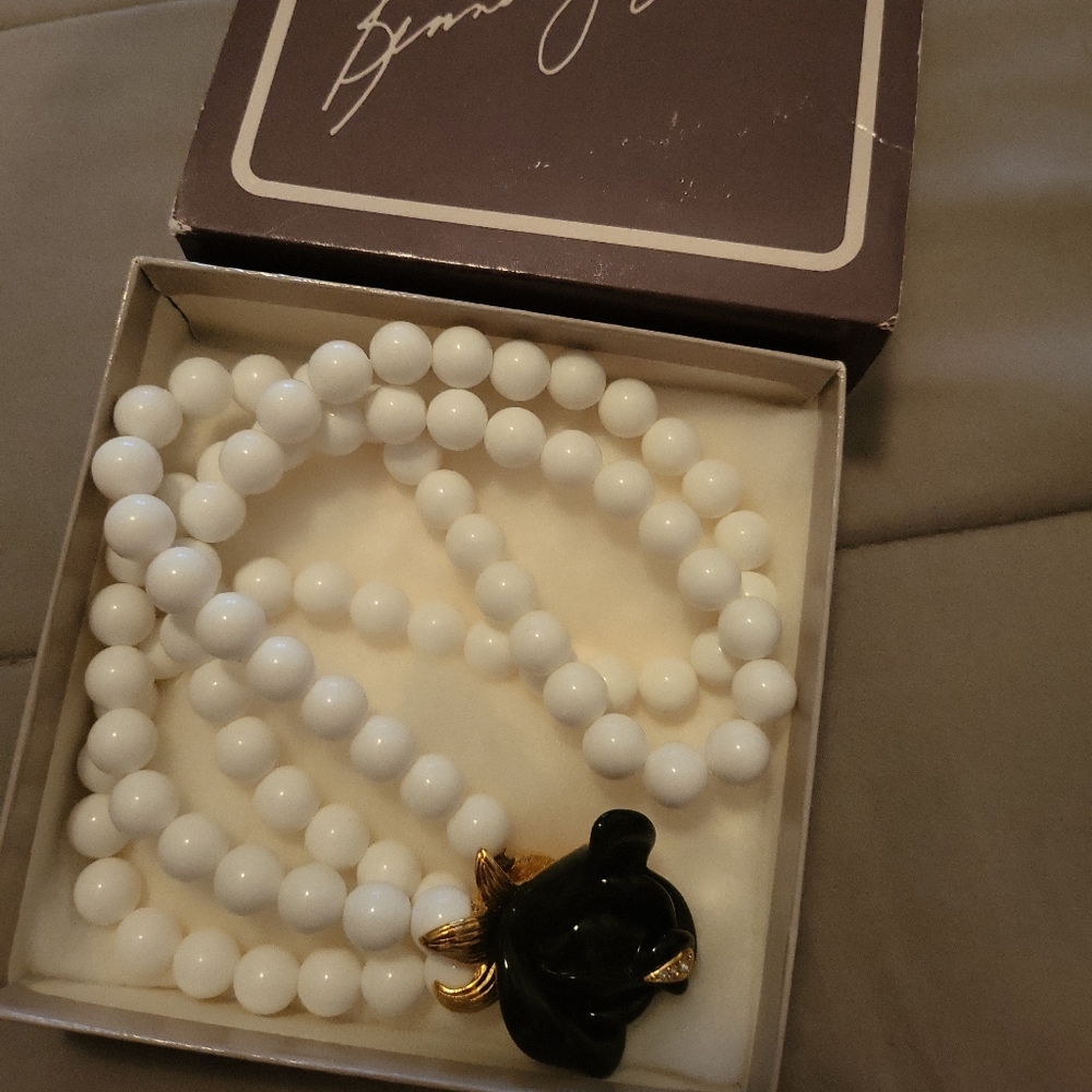 Kenneth Jay Lane Midnight Rose Necklace